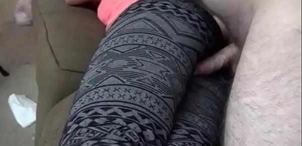  Cumshot and Creampie on Yoga Pants Ass